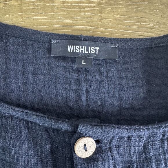 Wishlist cotton sleeveless button down jumpsuit black size large - Picture 6 of 9